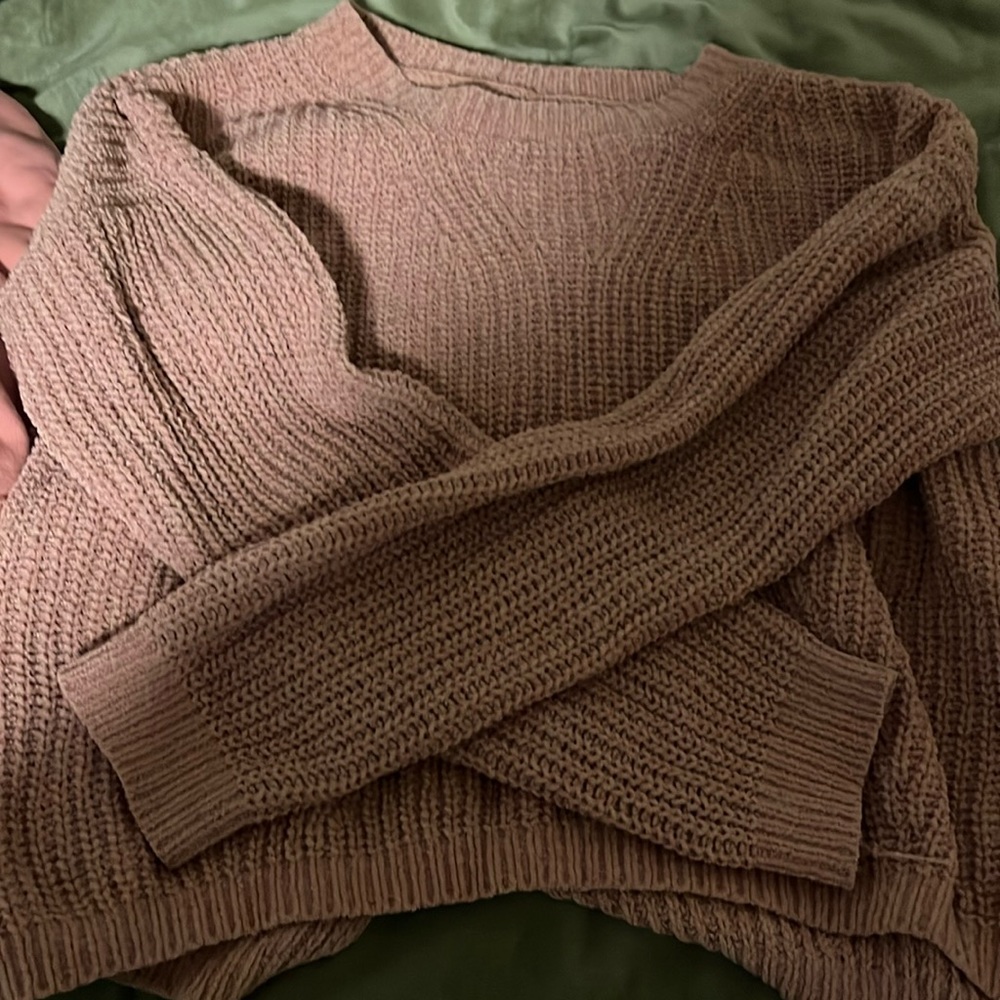 Pink cropped sweater